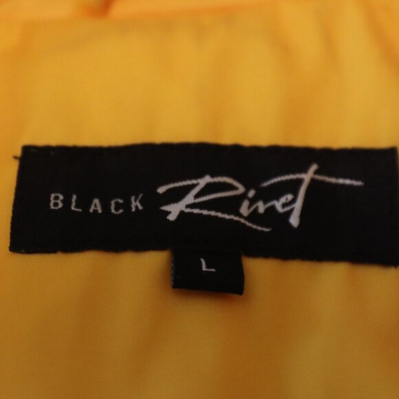 Black Rivet Sunny Yellow Trench Water Resistant Jacket Tie Belt Size Large - Picture 2 of 16